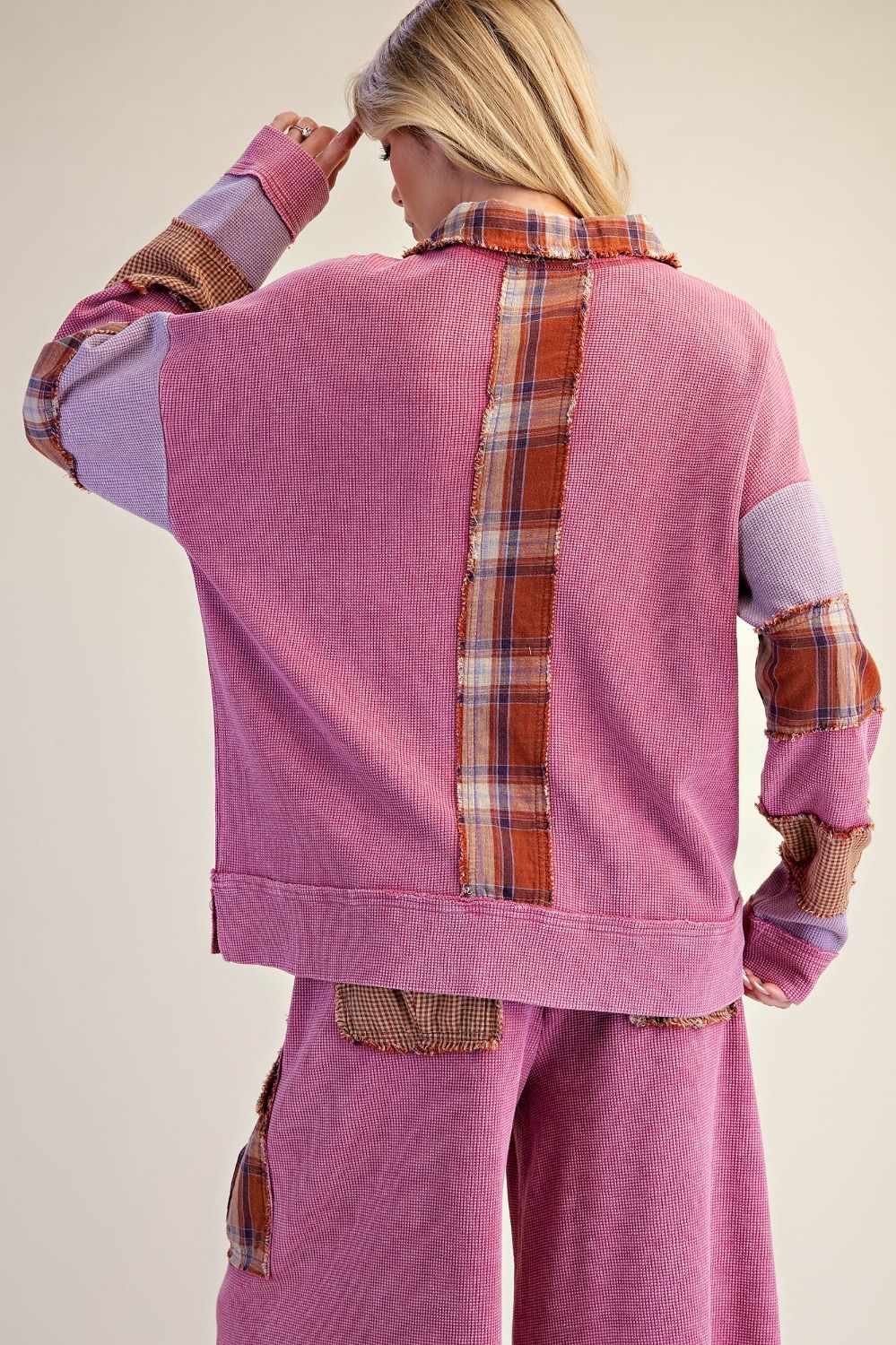 Berry Patchwork Waffle Top