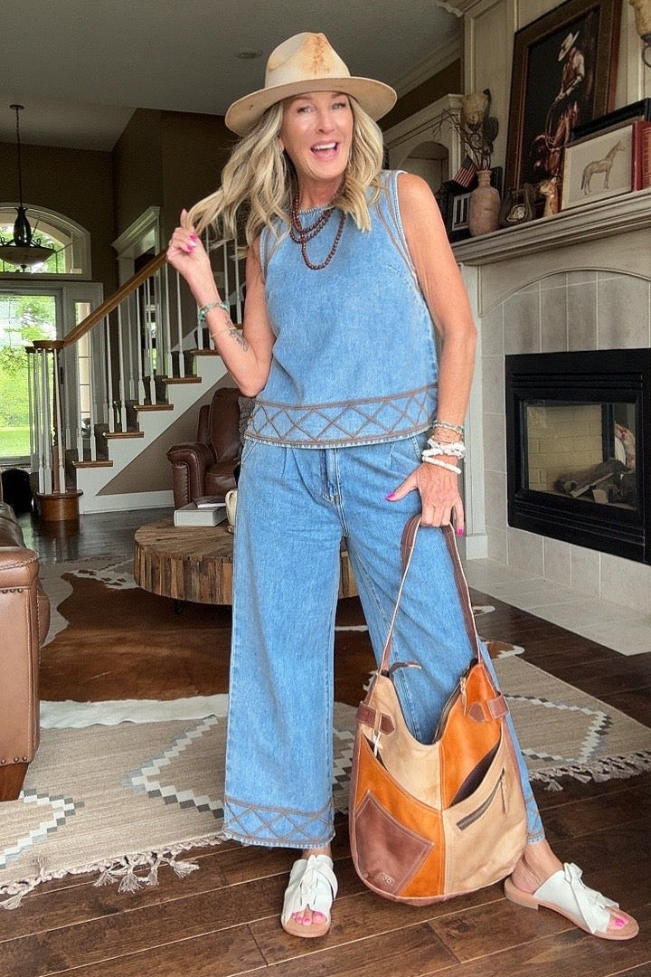 Desert Dreamer Drift Blue Top