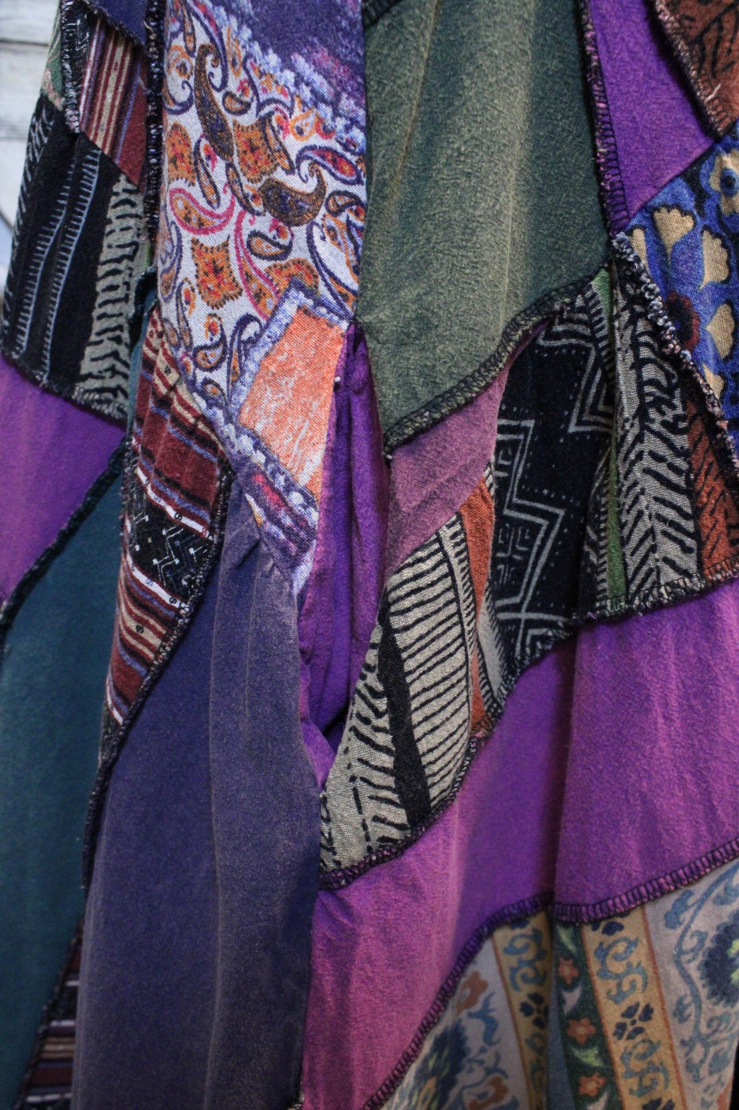 Parade of Patches Cotton Maxi Dress