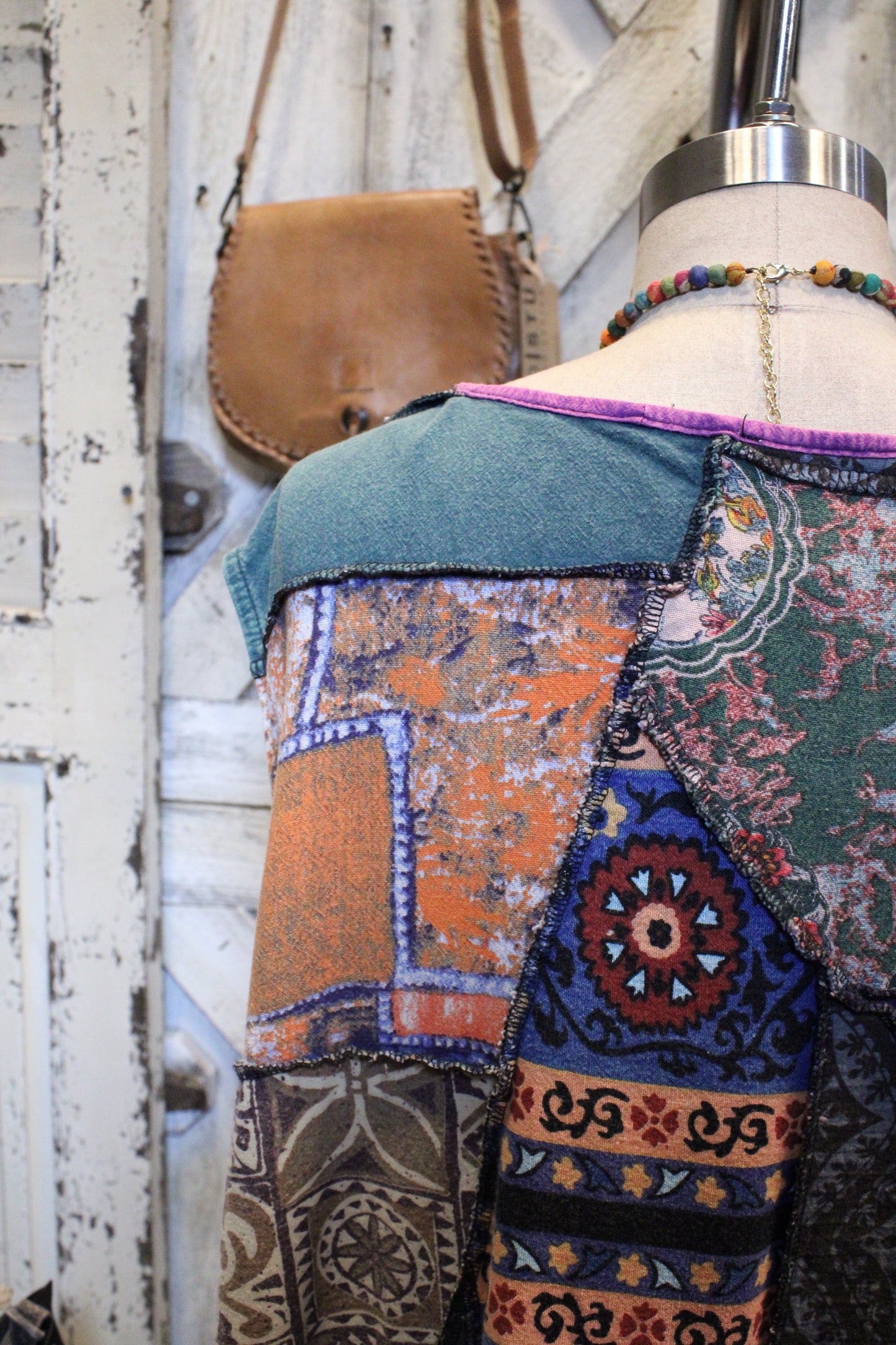 Parade of Patches Cotton Maxi Dress