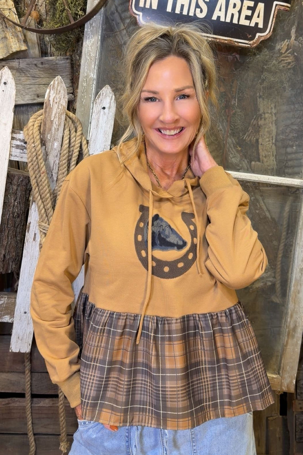Peek-a-Moo Angus Hooded Top