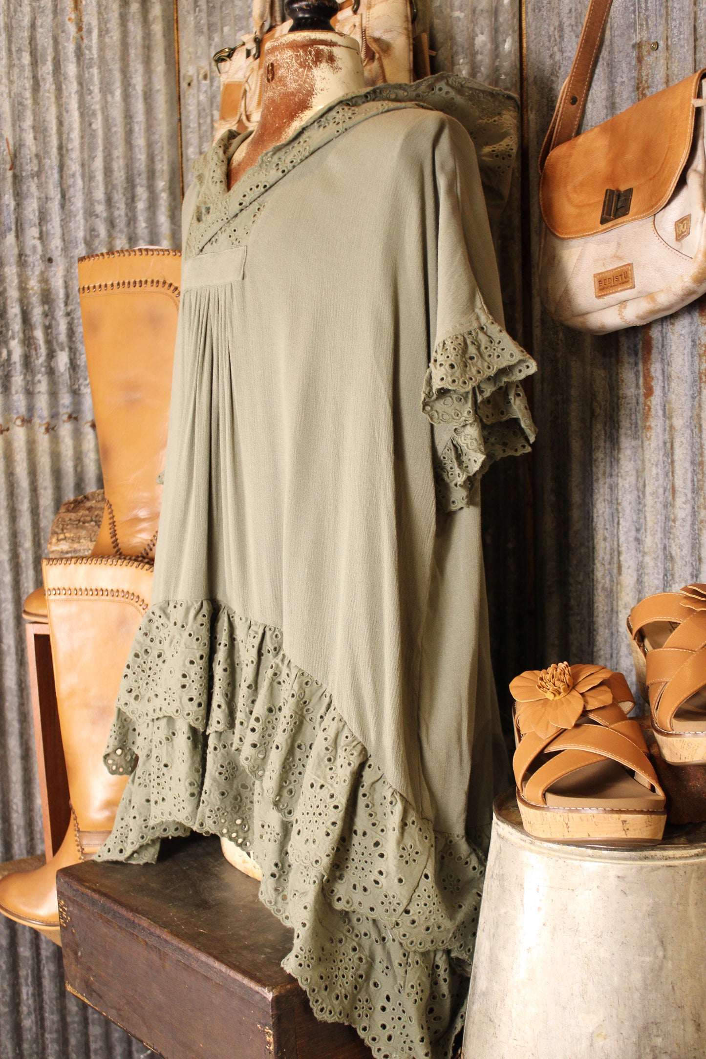 Enchanted Olive Hooded Tunic