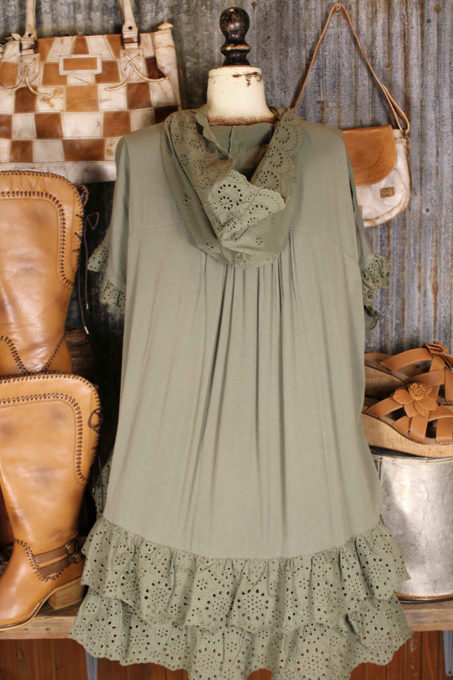 Enchanted Olive Hooded Tunic