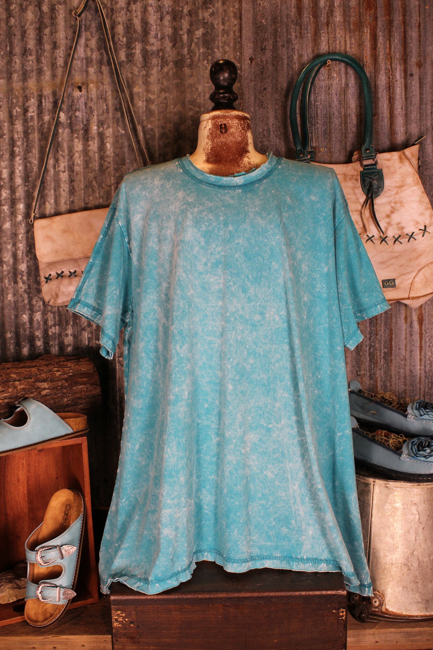 Faded Light Teal Tunic