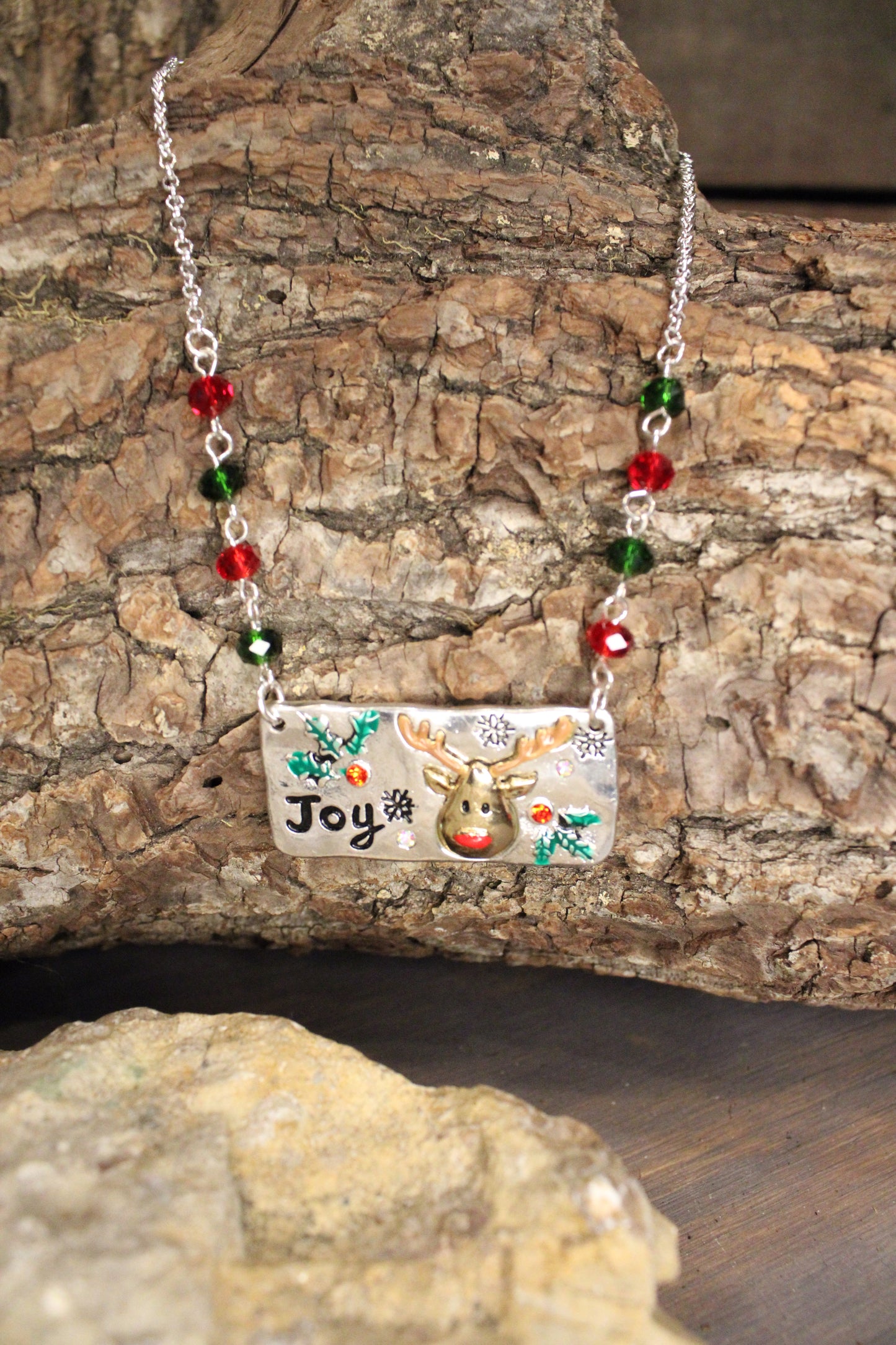 Rudolph's Joy Necklace And Earrings Set