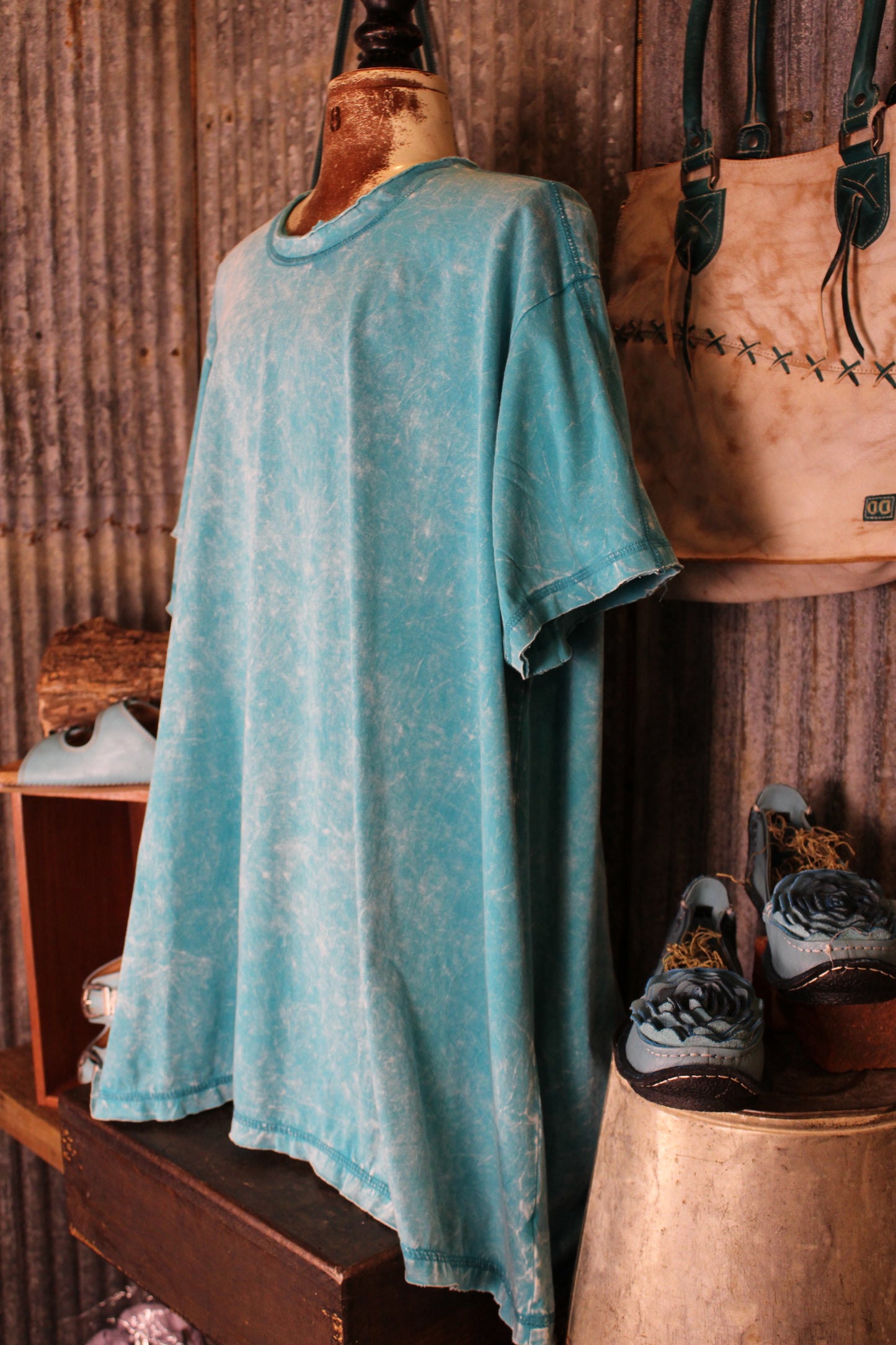 Faded Light Teal Tunic