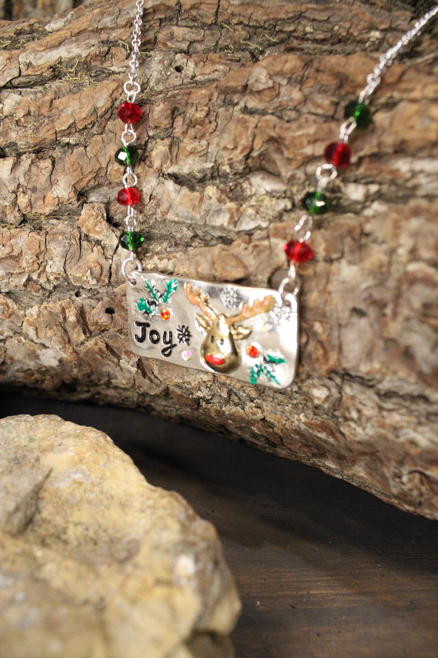 Rudolph's Joy Necklace And Earrings Set