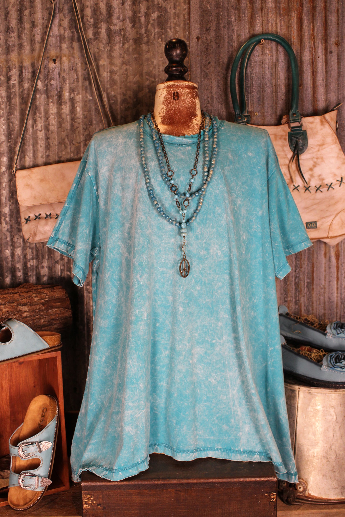 Faded Light Teal Tunic