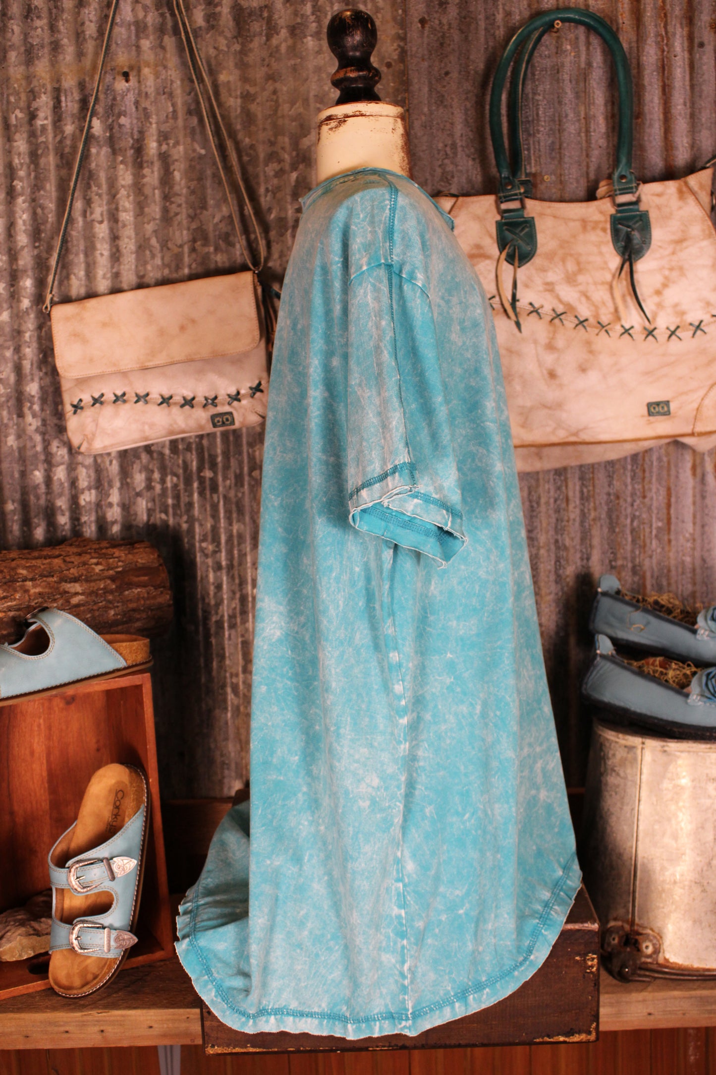 Faded Light Teal Tunic