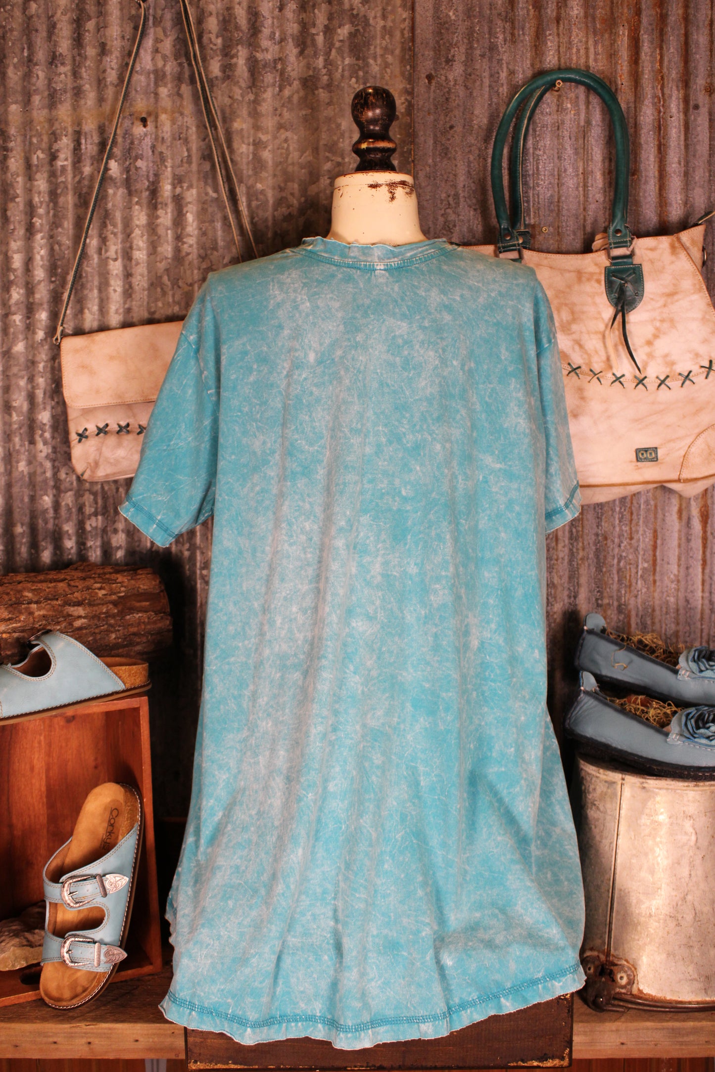 Faded Light Teal Tunic