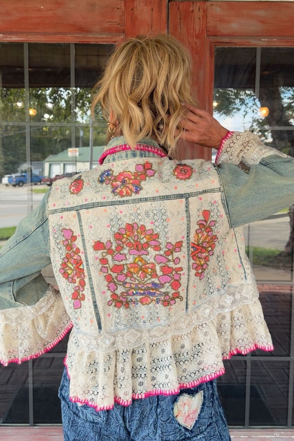 Lace &amp; Petals Denim Jacket