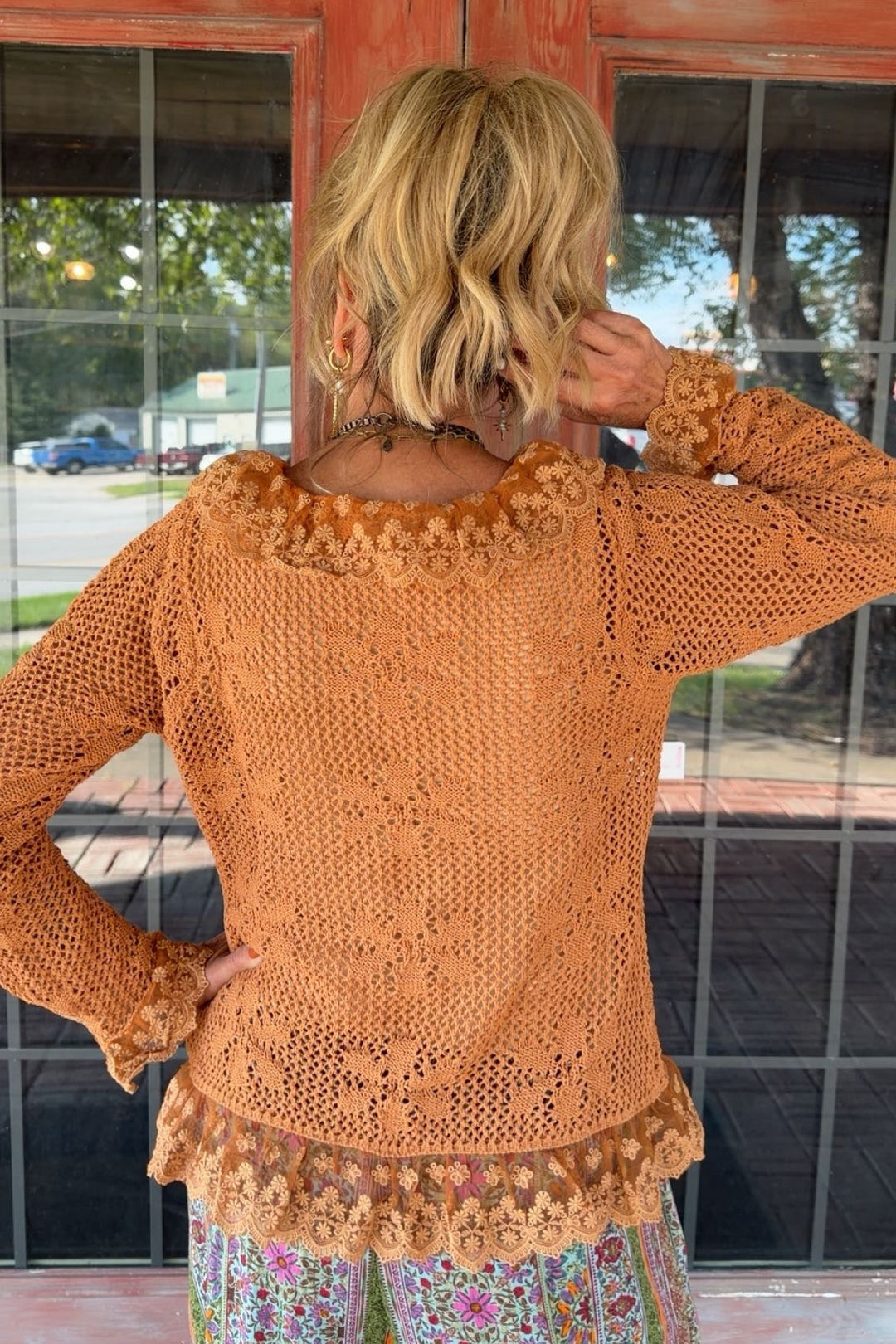 Spiced Cinnamon Crochet Cardigan