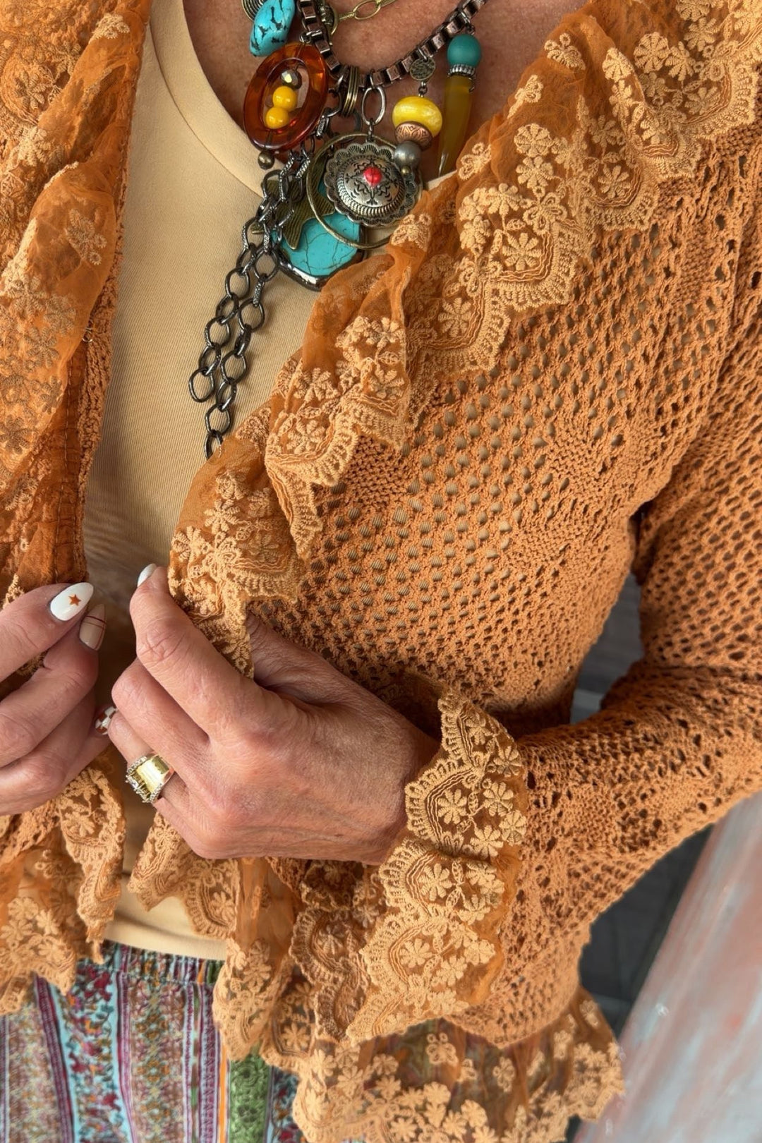 Spiced Cinnamon Crochet Cardigan