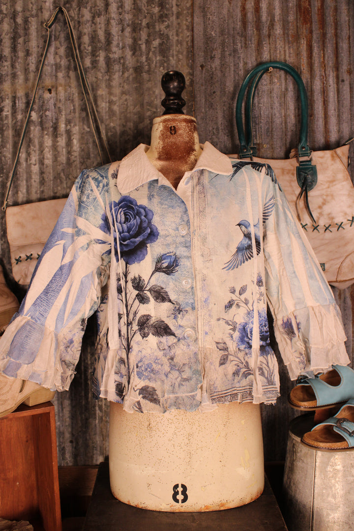 Petals and Poetry Bluebird Jacket