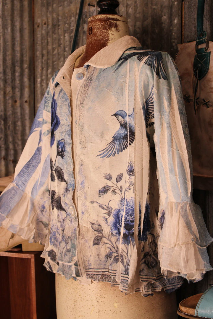Petals and Poetry Bluebird Jacket
