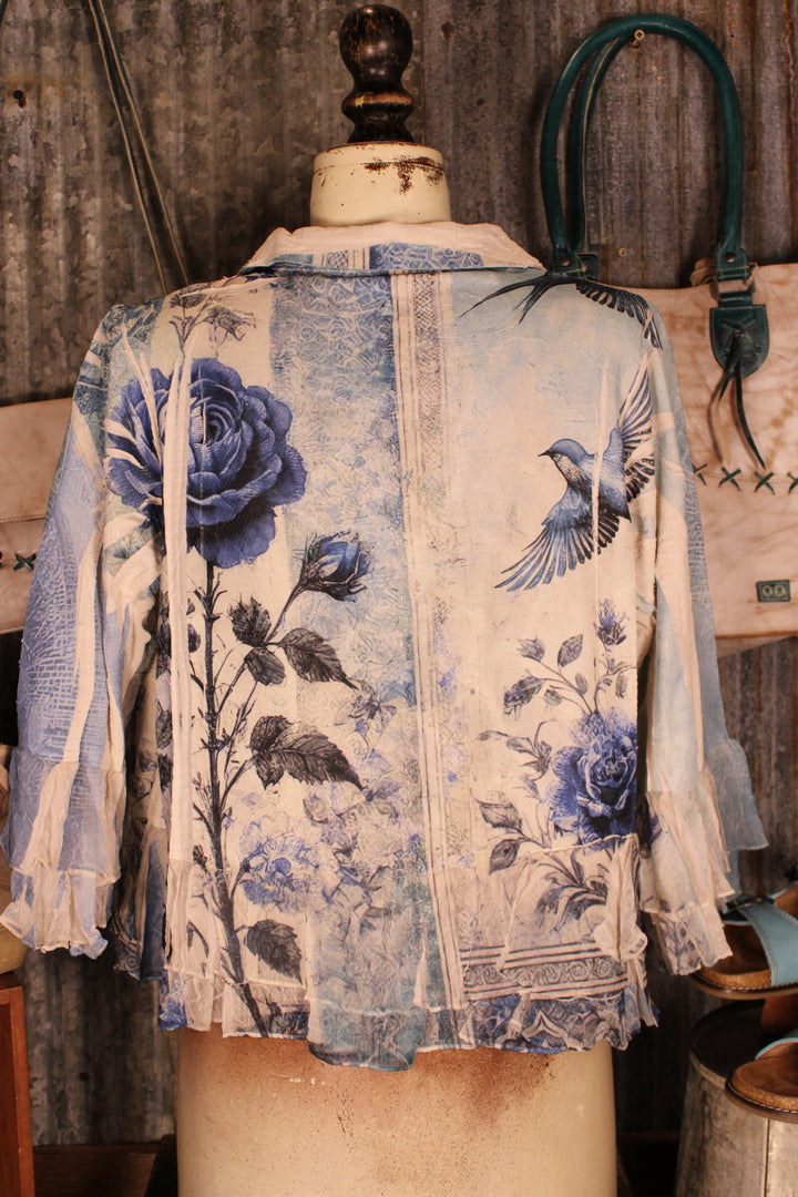 Petals and Poetry Bluebird Jacket