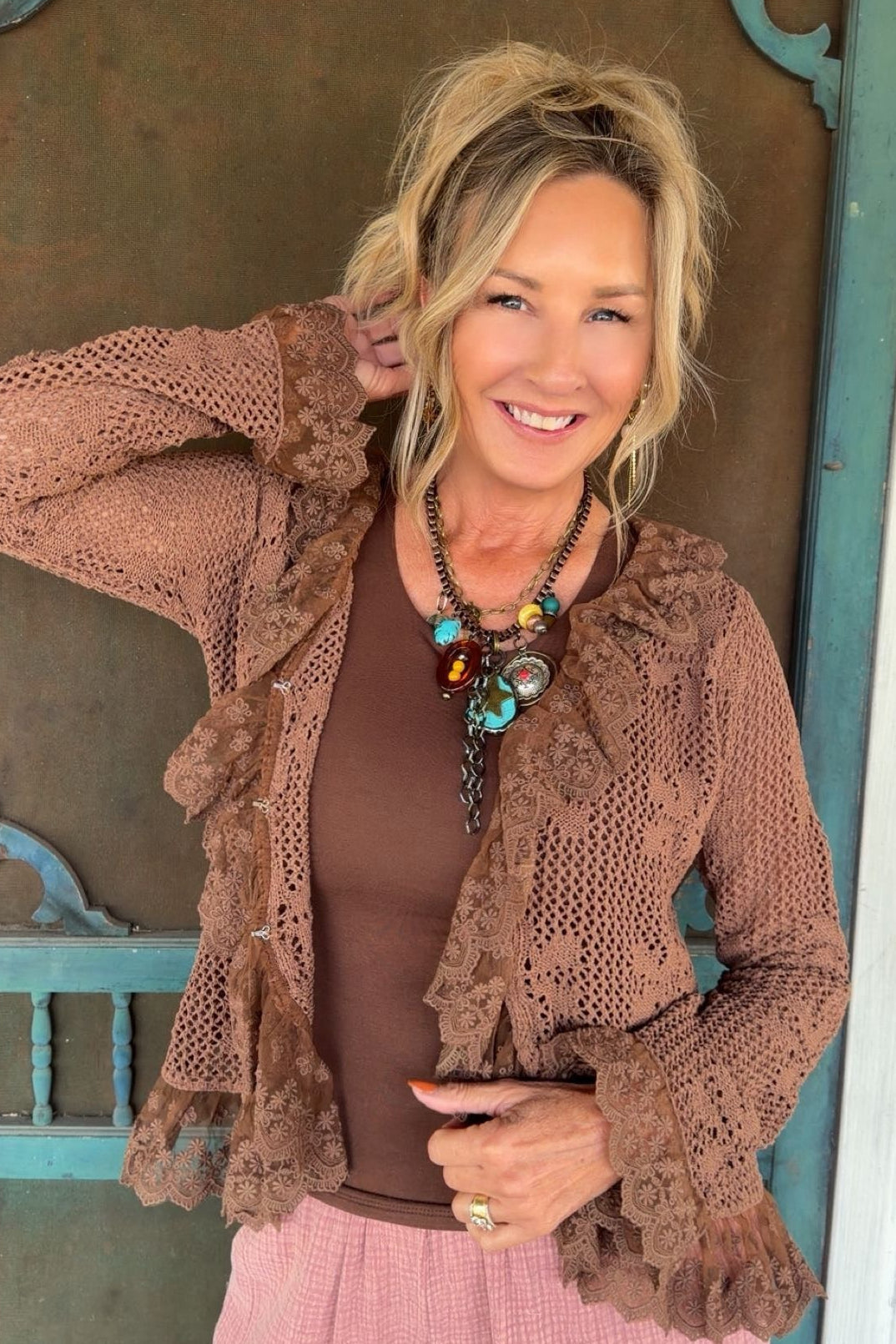 Spiced Mocha Crochet Cardigan