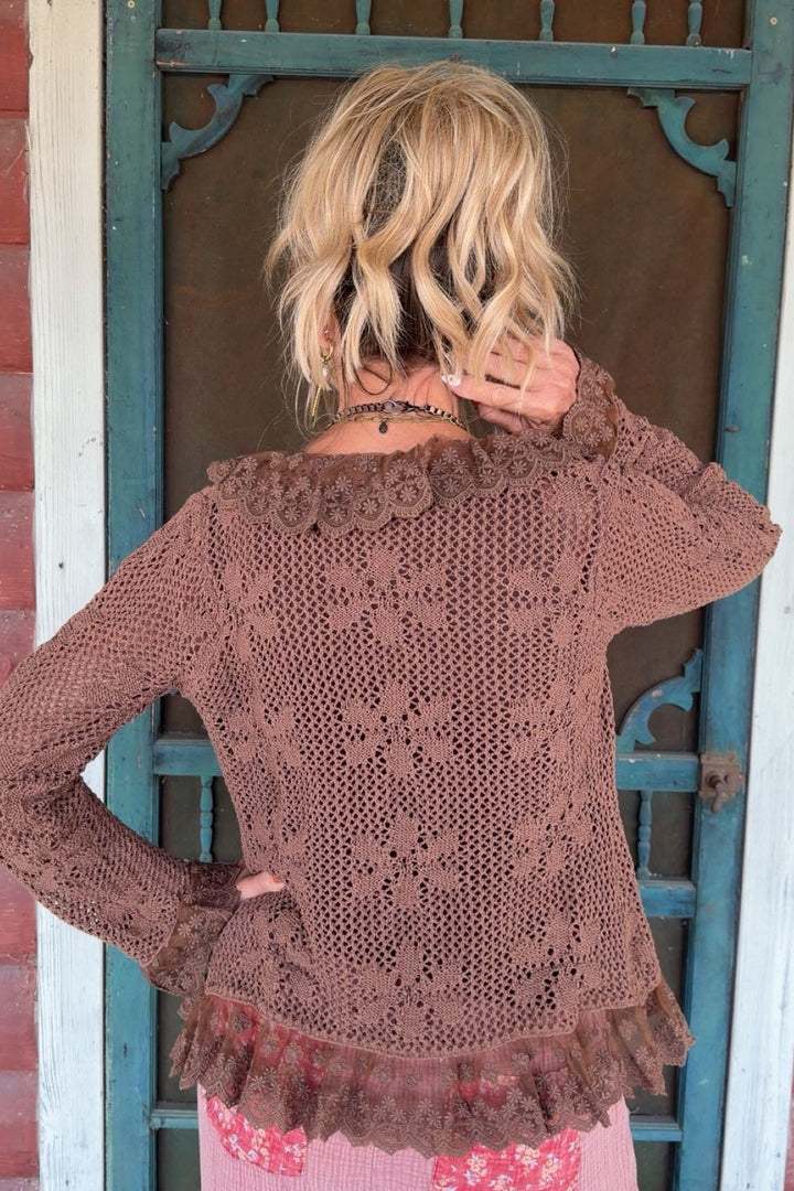 Spiced Mocha Crochet Cardigan