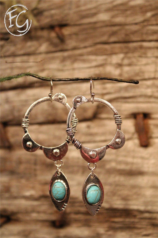 dangle earrings, farm girls fancy frills