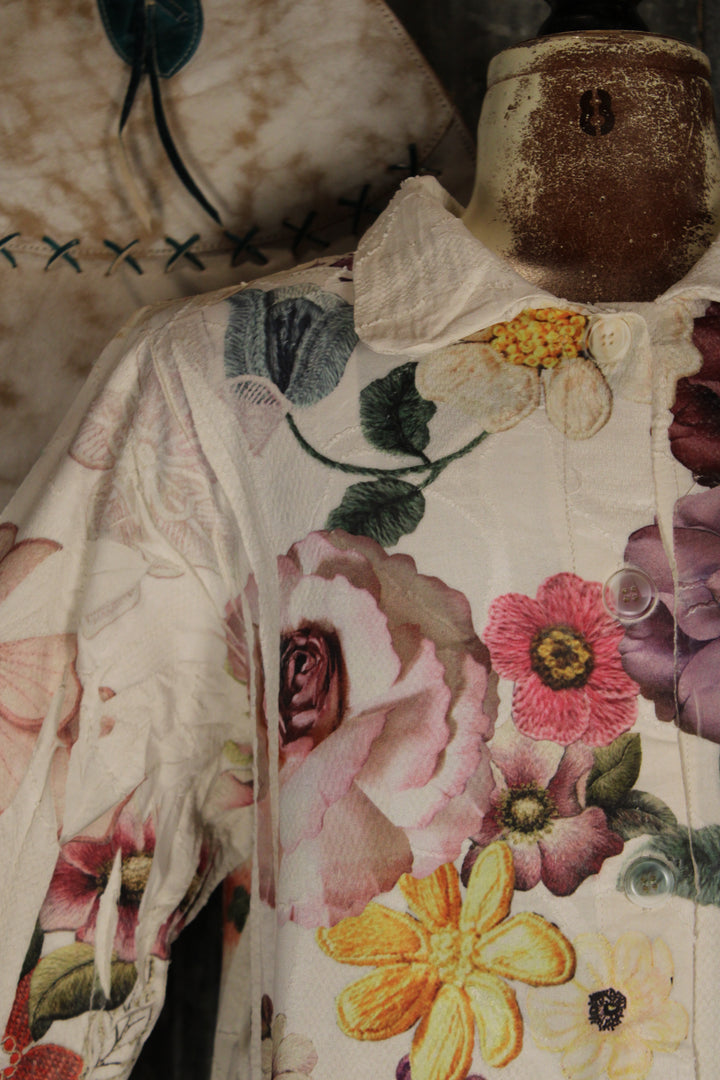 Petals and Poetry Purple Flower Jacket