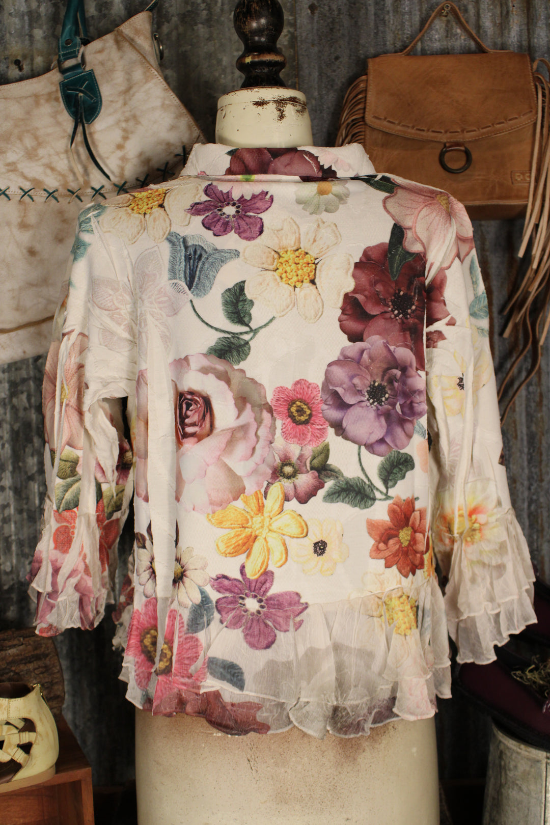 Petals and Poetry Purple Flower Jacket