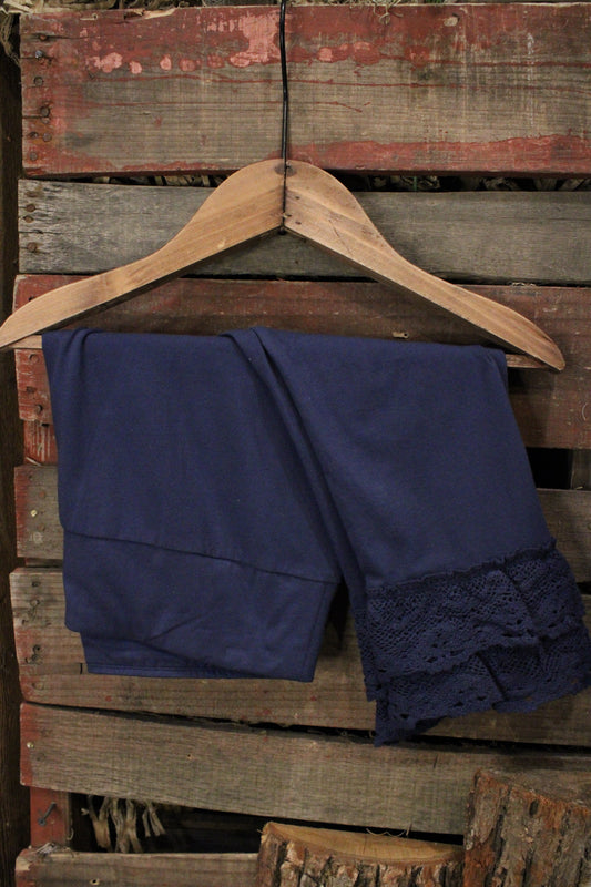 Happy Hem Navy Leggings by April Cornell