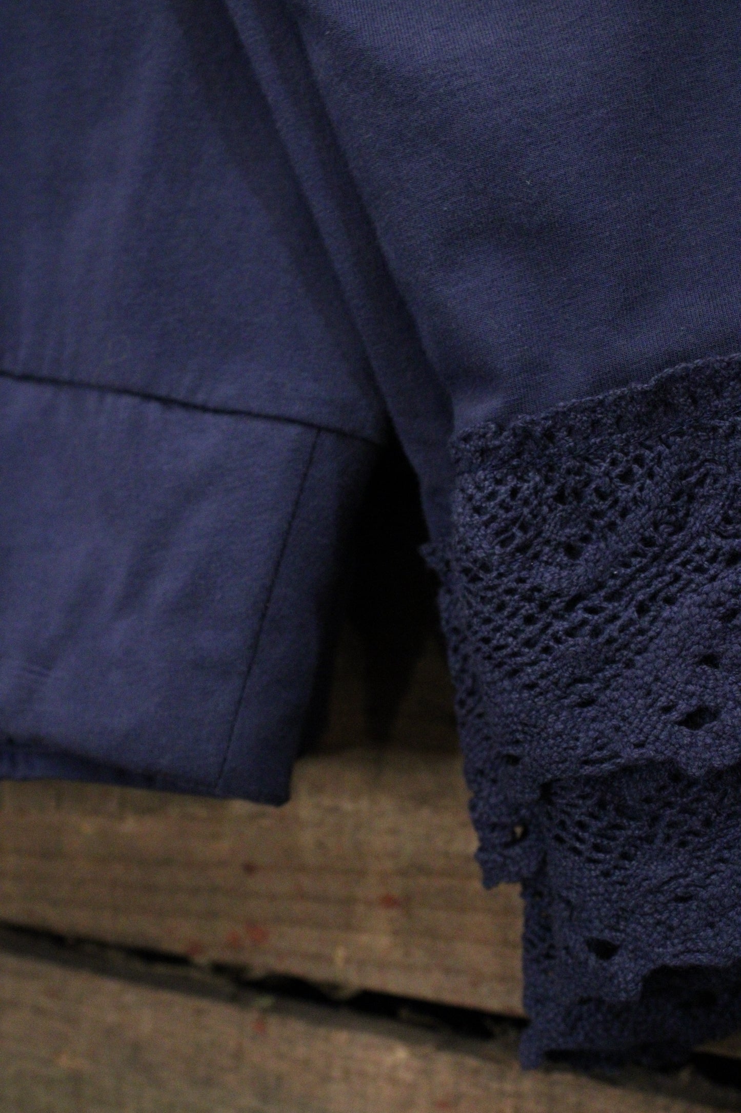 Happy Hem Navy Leggings by April Cornell