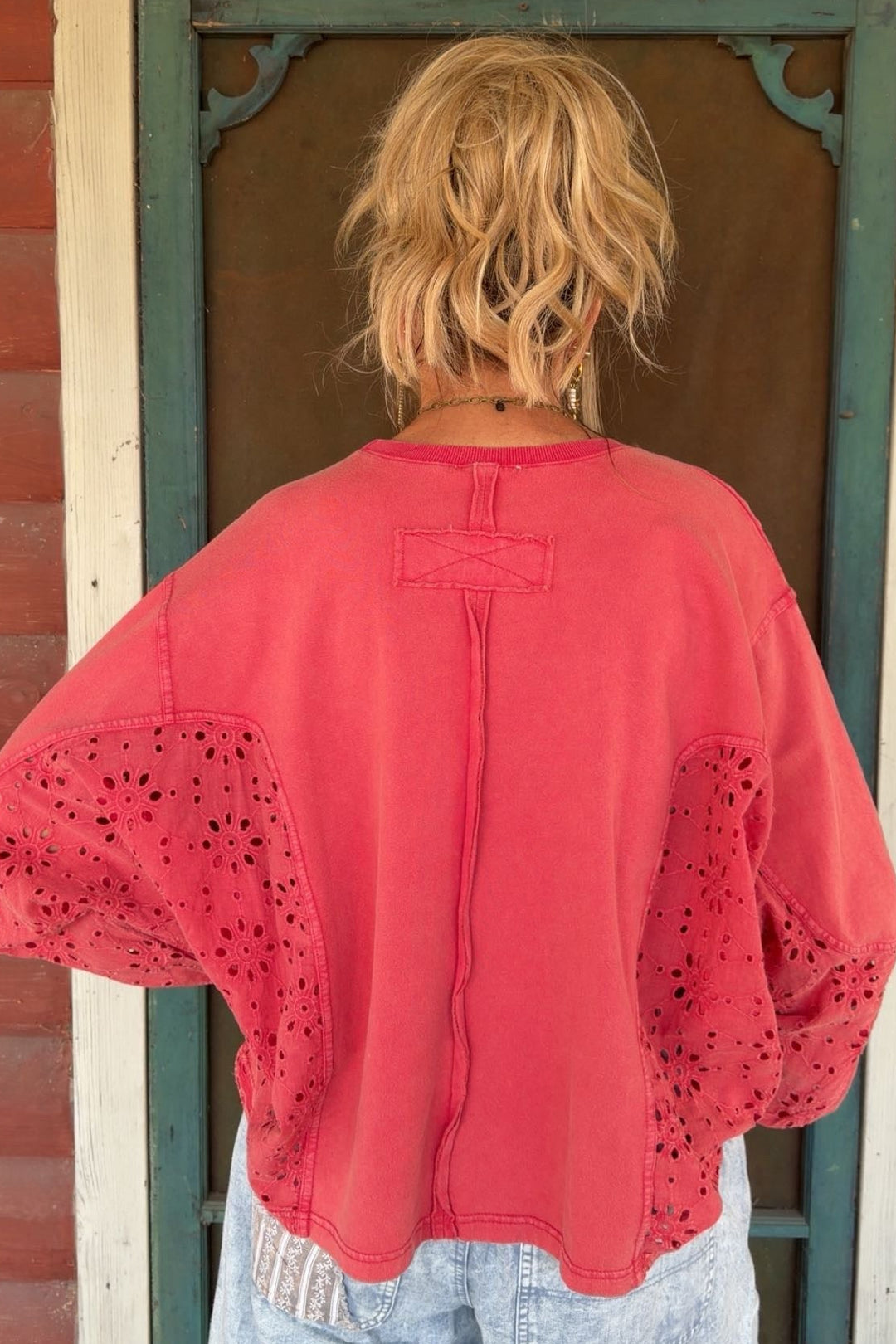 Vintage Eyelet Cherry Blouse