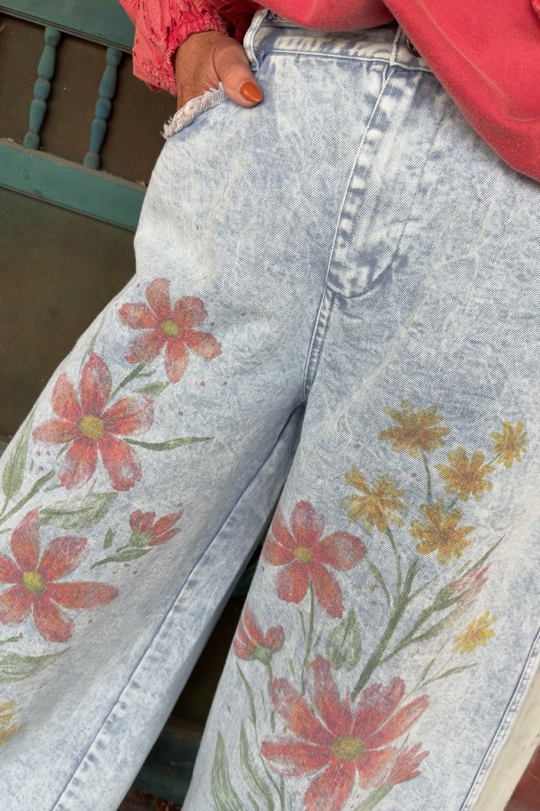 Painted Petal Jeans