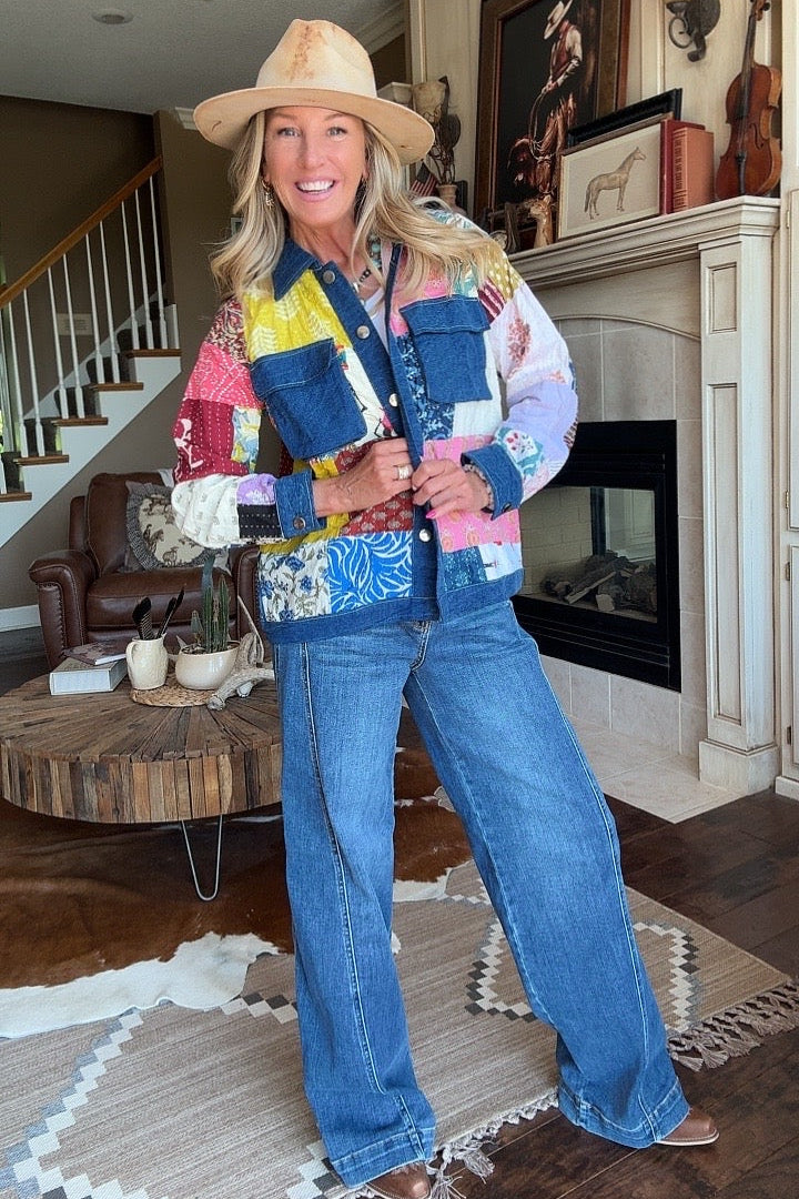 Painted Prairie Patchwork Lightweight Jacket