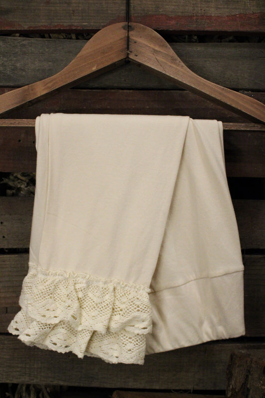 Happy Hem Cream Leggings by April Cornell