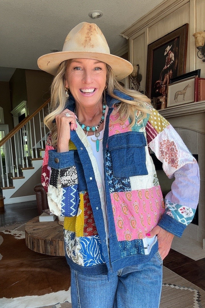 Painted Prairie Patchwork Lightweight Jacket