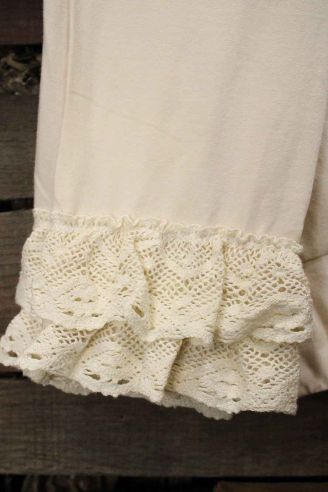 Happy Hem Cream Leggings by April Cornell