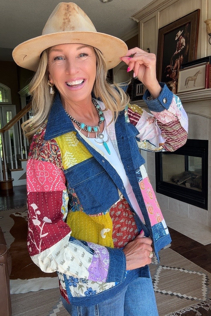 Painted Prairie Patchwork Lightweight Jacket