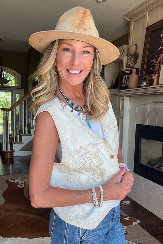 Desert Lily White Vest