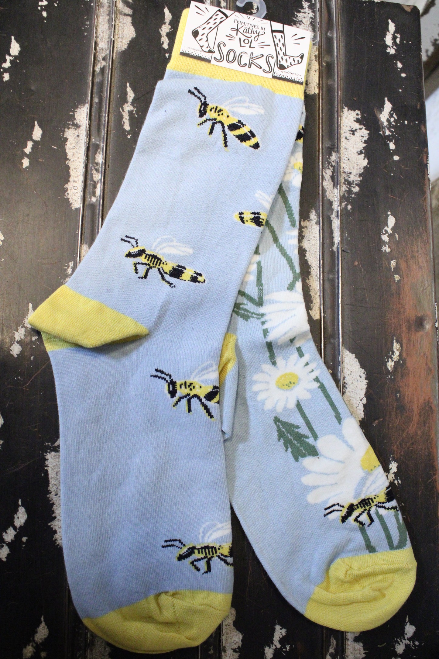 Bees And Daisies Socks