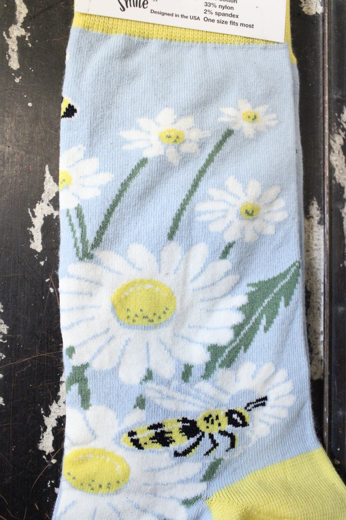 Bees And Daisies Socks