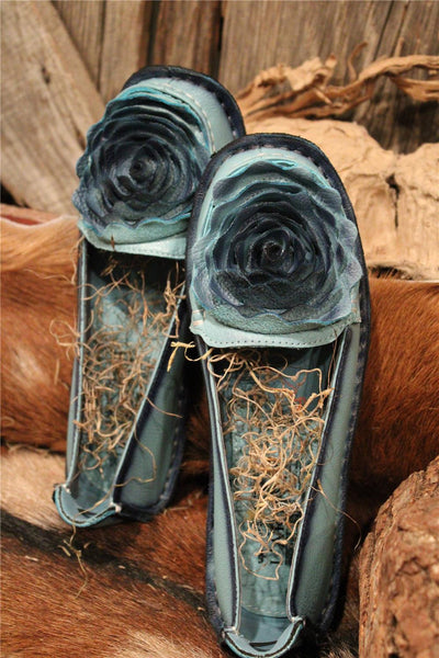Darling Dezi Flower Blossom Blue Loafers – Farm Girls Fancy Frills