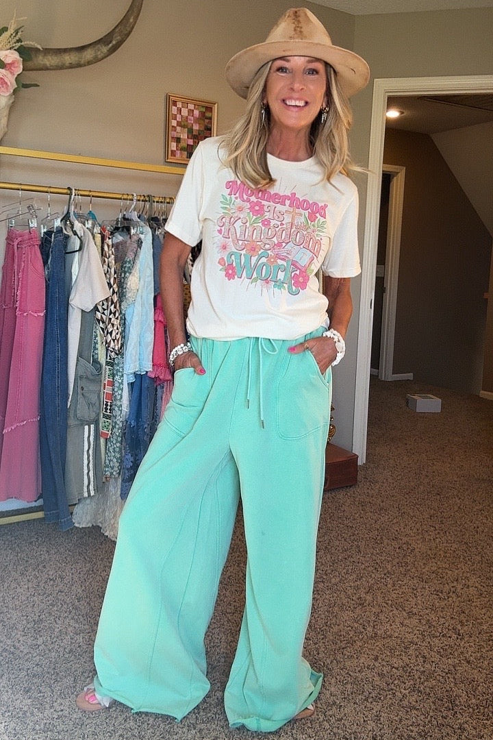 Dreamy Drape Mint Pants