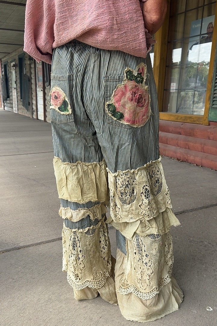 Cottage Rose Ruffle Pants