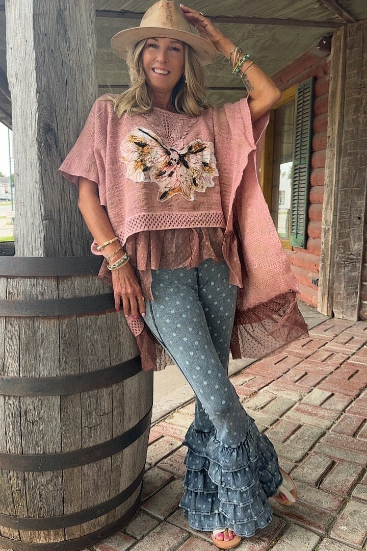 Dotty Delight Ruffle Flare Leggings