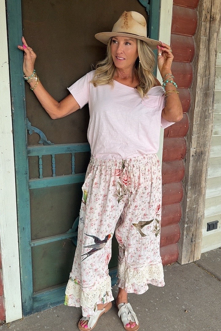 Soft Peony Cotton Top