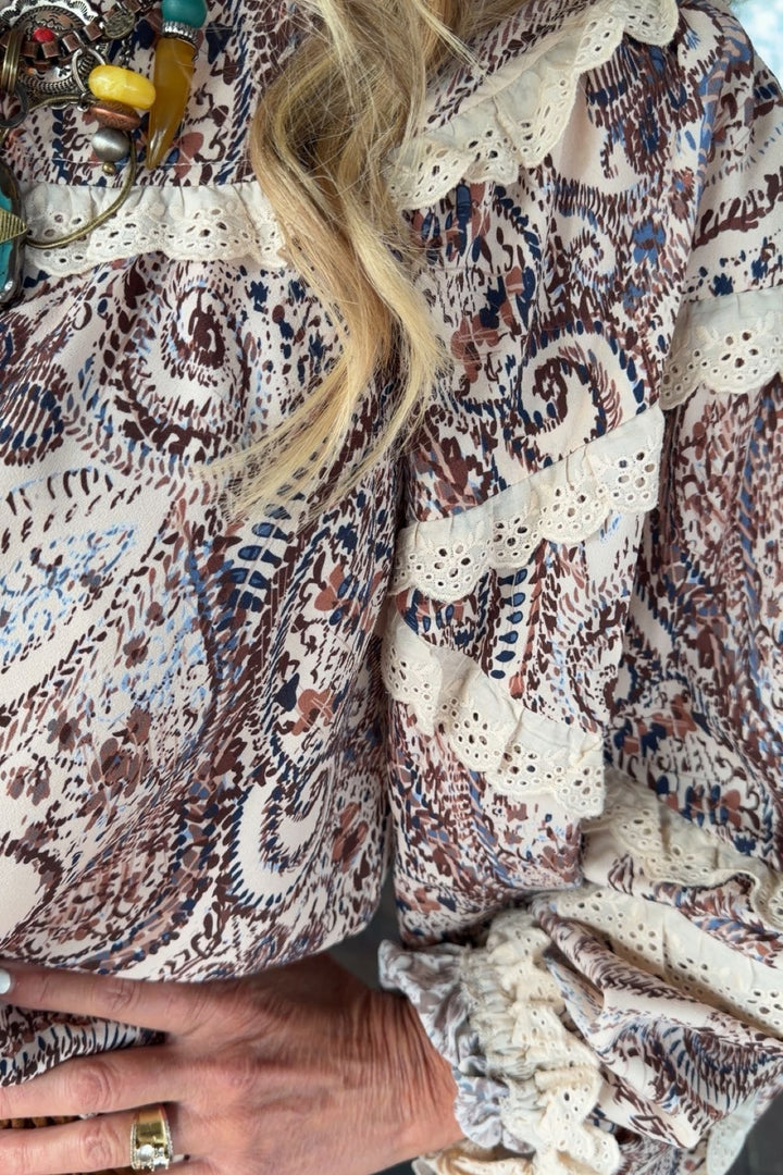 Celestial Swirl Lace Blouse