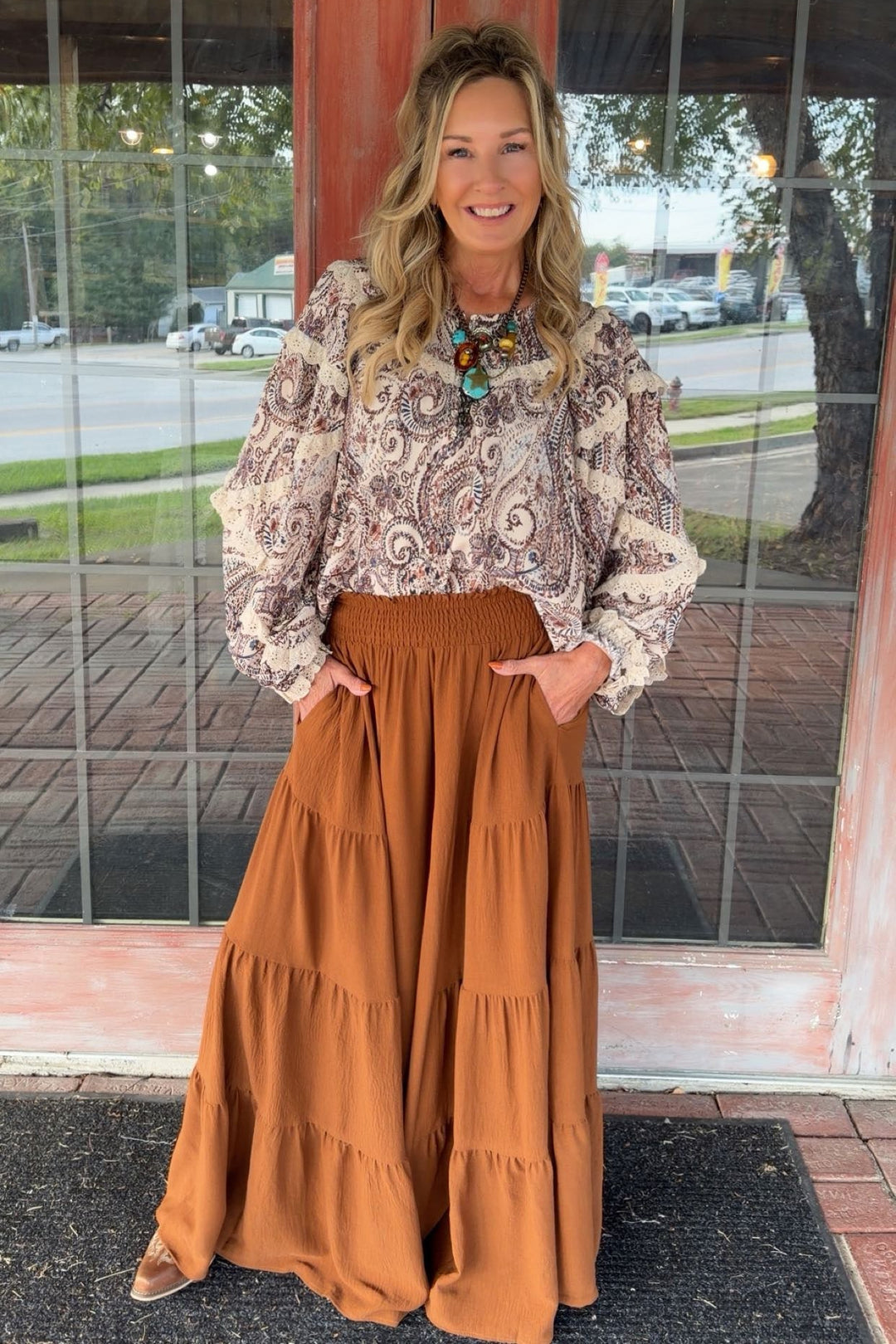 Celestial Swirl Lace Blouse