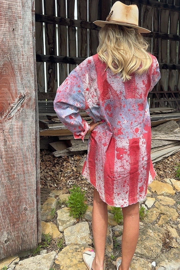 Firecracker Flare Shirt Dress