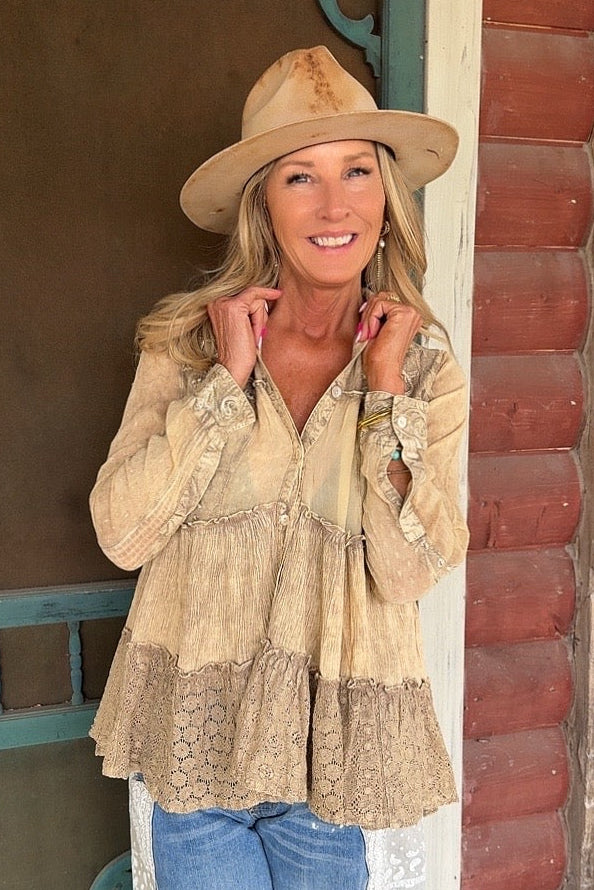 Sand Dune Tiered Top