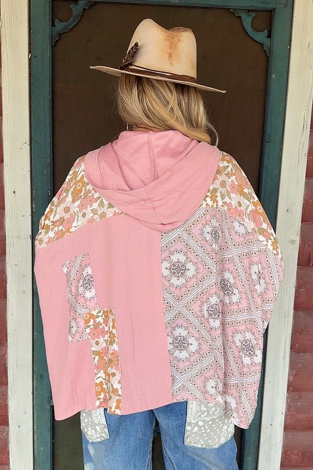Blushing Breeze Pink Hooded Top
