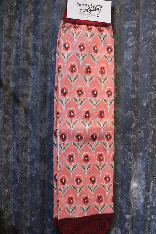 Buttery Soft Pink Floral Socks