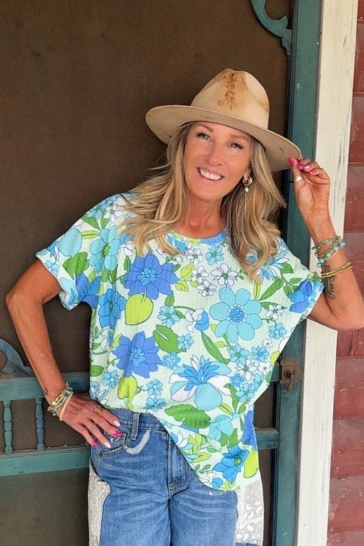 Summer Sherbet Sage Blouse