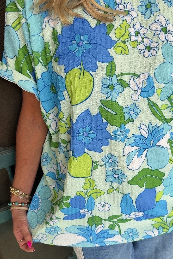 Summer Sherbet Sage Blouse